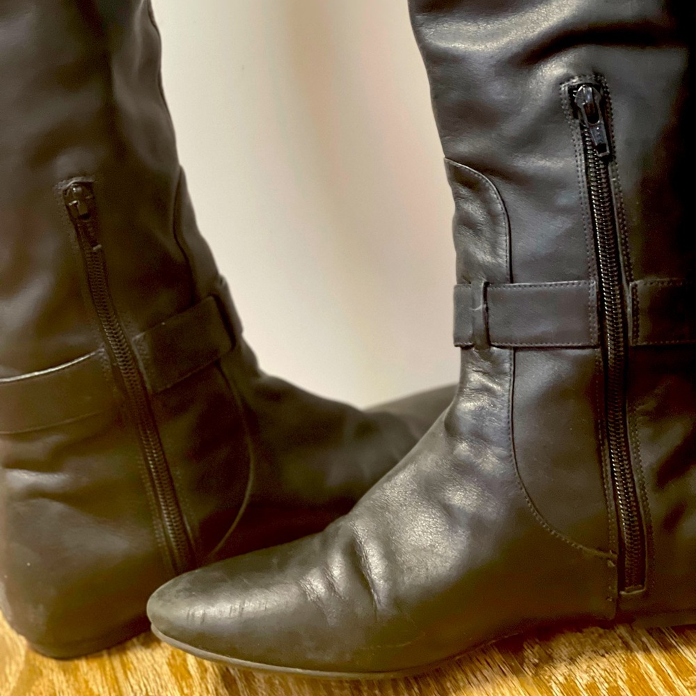 Cole Haan Over-the-Knee “Pirate” Leather Boots